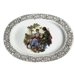 Vintage Bayreuth Bavaria Porcelain Oval Platter